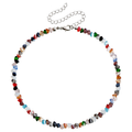 Multicolor Crystal Bicone Necklace – Sparkling Beaded Choker