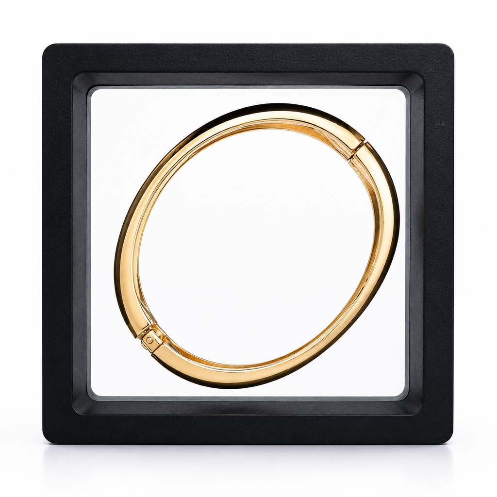 Curved Gold Bangle – Modern Minimal