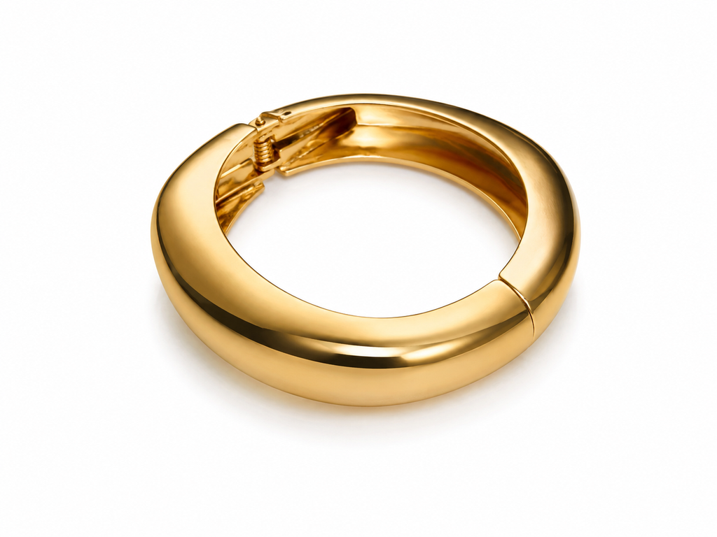 Chunky Gold Cuff Bangle – Bold Statement
