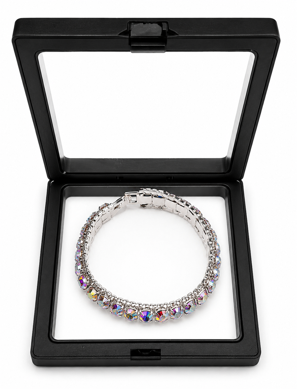 925 Sterling Silver Plated Crystal Bracelet – Crystal AB