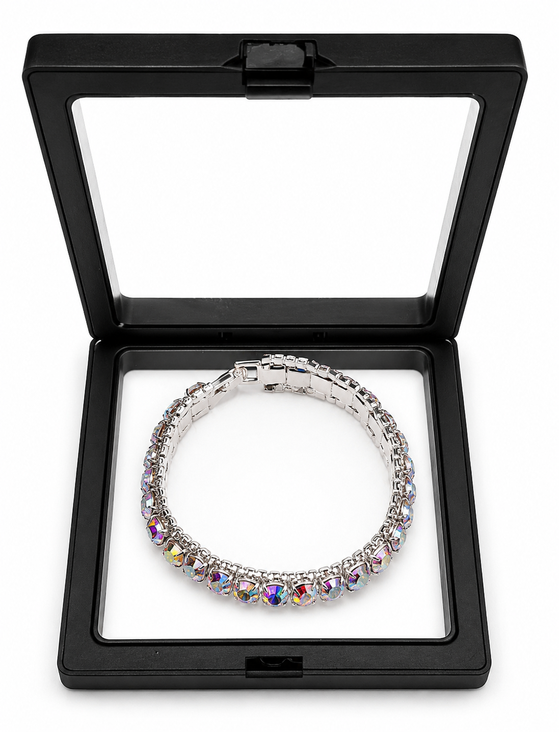 925 Sterling Silver Plated Crystal Bracelet – Crystal AB