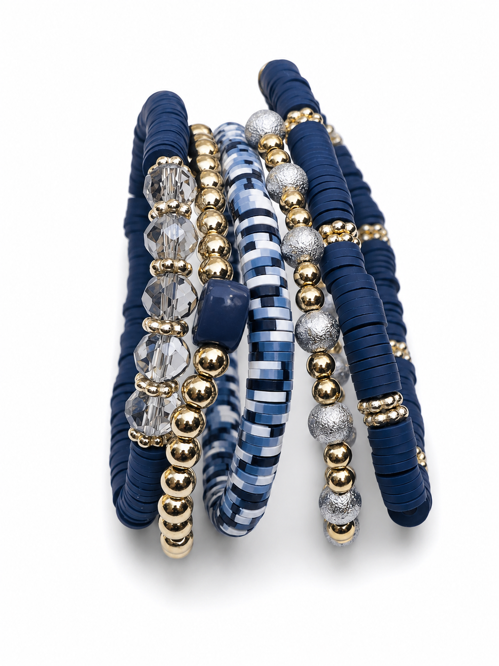 Boho Mixed Bracelet Set – 5 Pieces Stackable